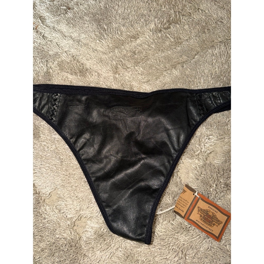 Harley Davidson Leather Thong Panty Underwear